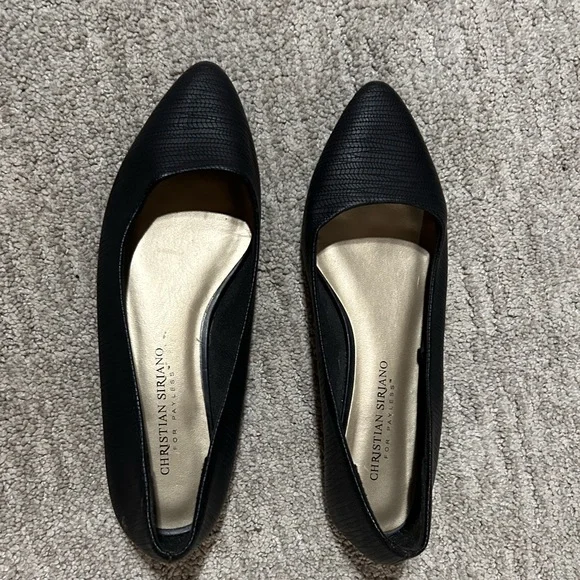 Christian siriano black flats deals